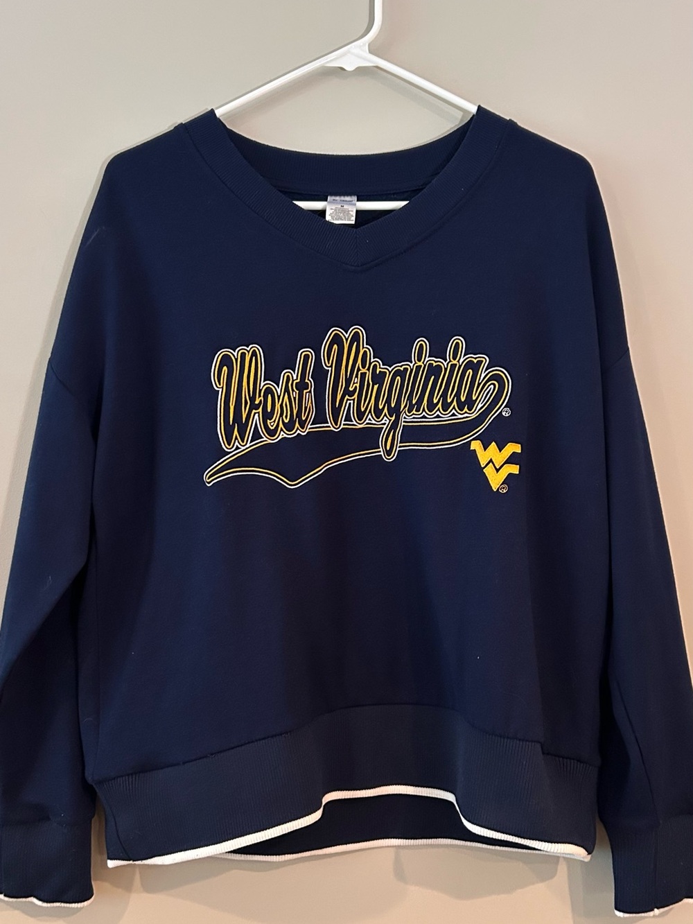Liv Casual West Virginia Navy Script Logo Women's Sweatshirt
